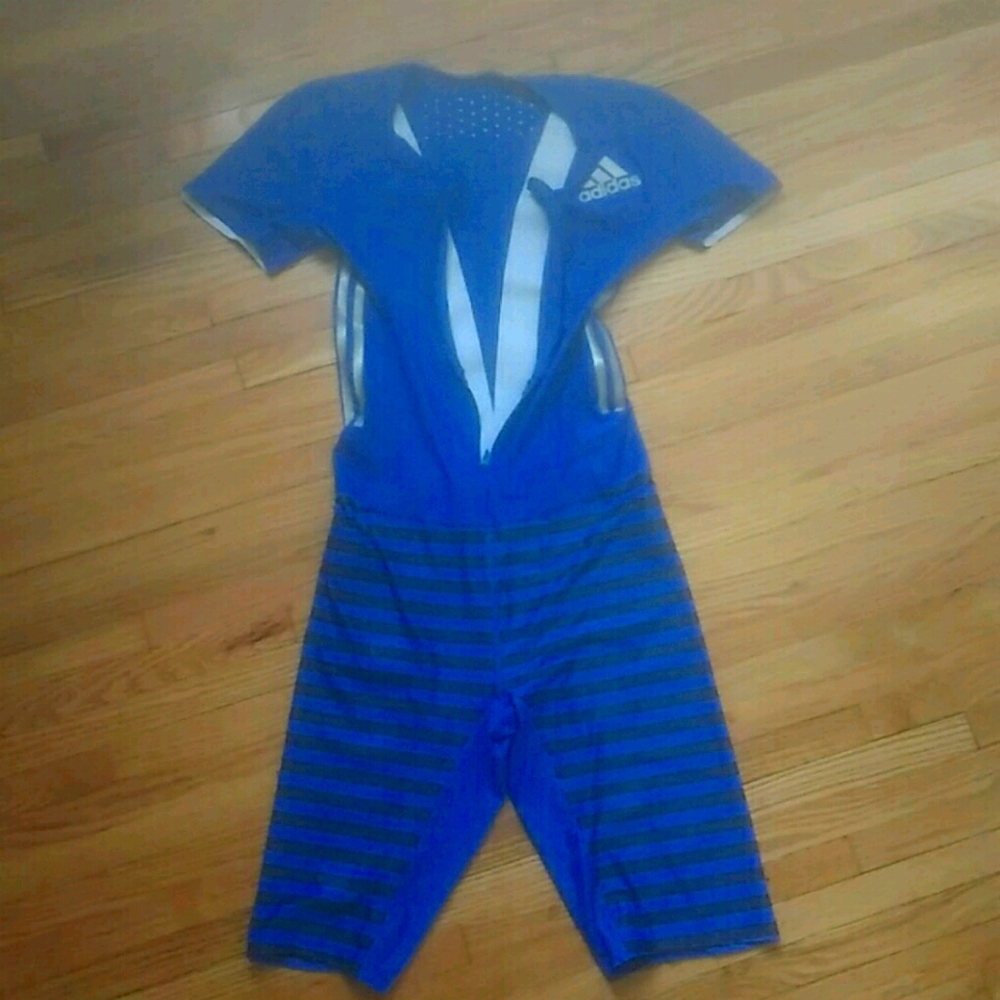 Adidas Adizero Climalite blue sprint suit